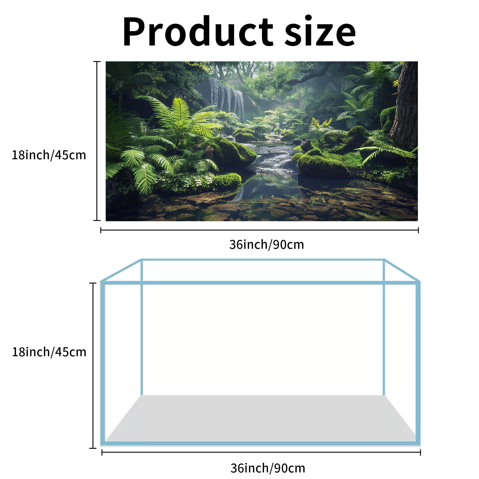 COMSUN 3 Pack Terrarium Background, 36x18 inches Polyester Reptile Background, Cloth Terrarium Background, Gobi Sunshine Cactus